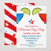 Memorial Day Cocktail Party Kaart (Voorkant / Achterkant)