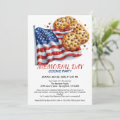 Memorial Day Cookie Party Uitnodiging (Staand voorkant)