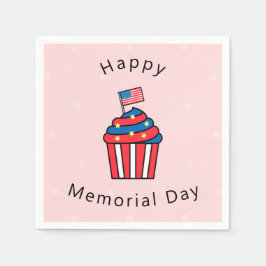 Memorial Day Cute American Cupcake Paper Servet
