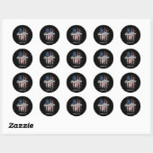 Memorial Day Dank u Amerikaanse veteraan Militaire Ronde Sticker (Vel)