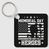 Memorial Day Design Veterans Day (Verenigde State Sleutelhanger (Voorkant)