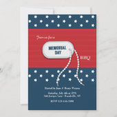 Memorial Day Dog Label Invitation Kaart (Voorkant)