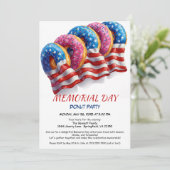 Memorial Day Donut Party Uitnodiging (Staand voorkant)