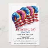 Memorial Day Donut Party Uitnodiging (Voorkant / Achterkant)