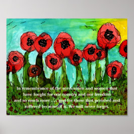 Memorial Day en Veteran's Day Poster