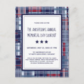 Memorial Day Event Patriotic Invitation Briefkaart (Voorkant)