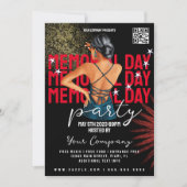 Memorial Day Event Patriotic Party Club Style Kaart (Voorkant)