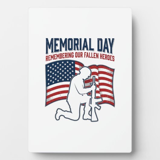 Memorial Day Fallen Heroes Patriotic Soldier Shirt Fotoplaat (voorkant)