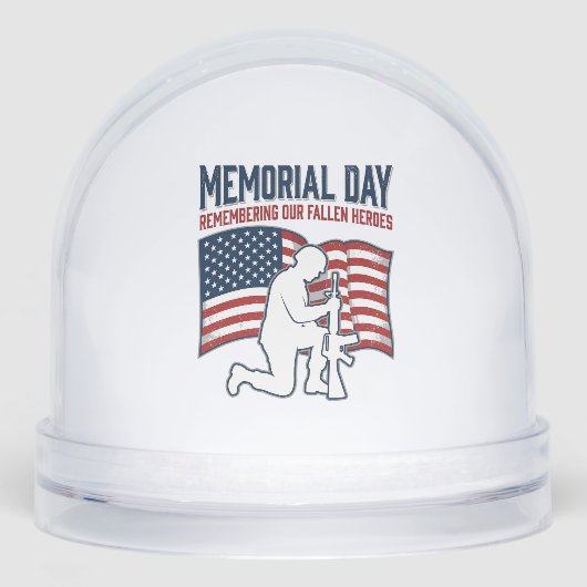 Memorial Day Fallen Heroes Patriotic Soldier Shirt Sneeuwbol (Voorkant)