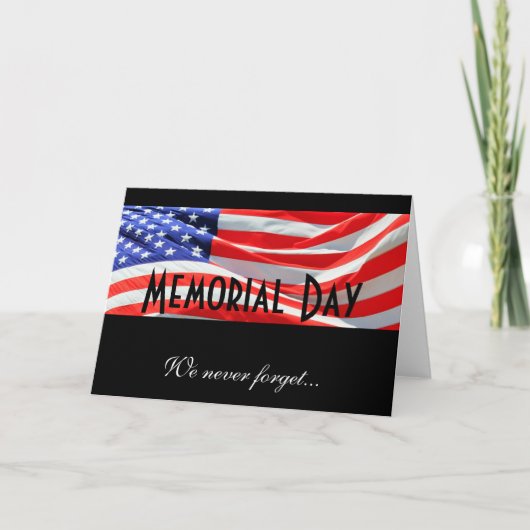 Memorial Day Fallen Soldaten Herembryo Card Kaart (Voorkant)