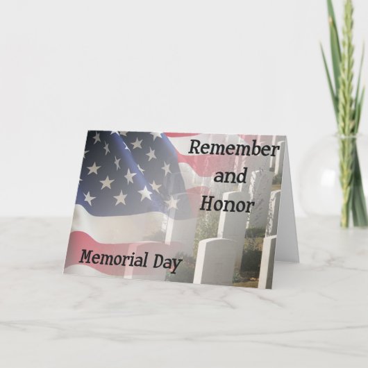 Memorial Day Flag Kaart (Voorkant)