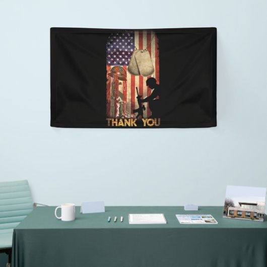 Memorial Day Flag Militaire Boots Dog 4 juli Spandoek (Beurs)