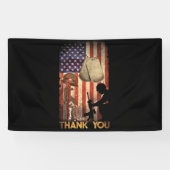 Memorial Day Flag Militaire Boots Dog 4 juli Spandoek (Horizontaal)