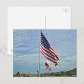 Memorial Day Flags Briefkaart (Voorkant / Achterkant)