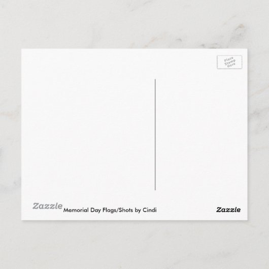 Memorial Day Flags Briefkaart (Achterkant)