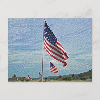 Memorial Day Flags Briefkaart