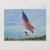 Memorial Day Flags Briefkaart (Voorkant)