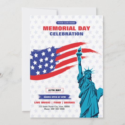Memorial Day Flyer Kaart (Voorkant)
