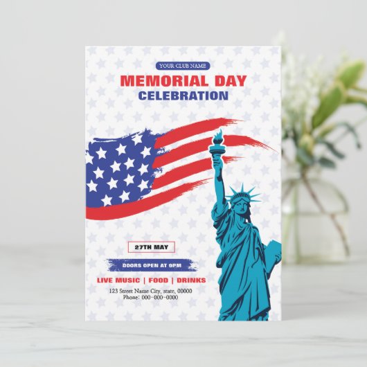 Memorial Day Flyer Kaart (Staand voorkant)