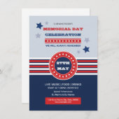 Memorial Day Flyer-uitnodiging Kaart (Voorkant / Achterkant)