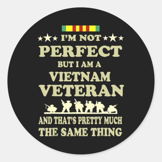 Memorial Day Gift Veteran's Day Vietnam Veteran Ronde Sticker (Voorkant)