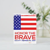 Memorial Day grunge Briefkaart (Staand voorkant)