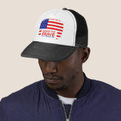 Memorial Day grunge Trucker Pet (In situ)