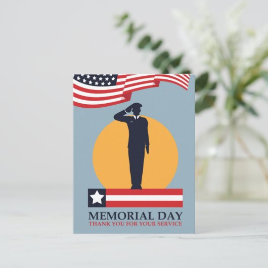 Memorial Day, Hartelijk dank voor uw service Briefkaart (Staand voorkant)