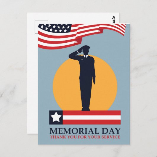 Memorial Day, Hartelijk dank voor uw service Briefkaart (Voorkant / Achterkant)