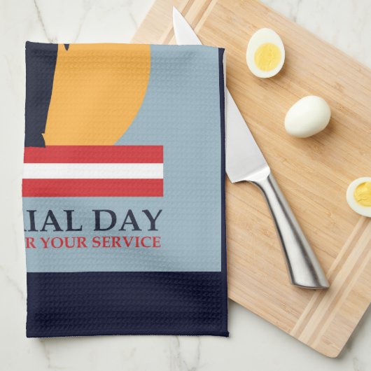 Memorial Day , Hartelijk dank voor uw service Theedoek (Quarter Fold)