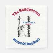 Memorial Day helden gepersonaliseerde Napkins Servet (Voorkant)