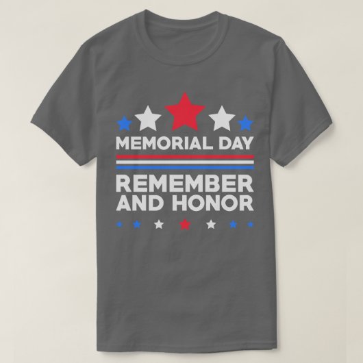 Memorial Day Herinner je en eer T-shirt (Design voorkant)