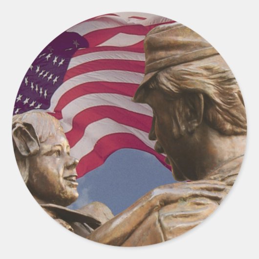 Memorial Day Homecoming Ronde Sticker (Voorkant)
