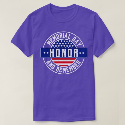 Memorial Day Honor en herinner Gift T-shirt (Design voorkant)