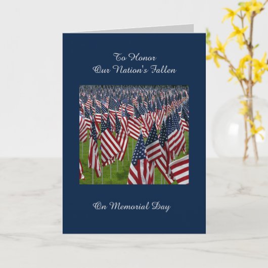 Memorial Day Honor Kaart (Gele Bloem)