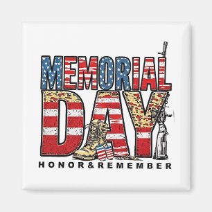 Memorial Day Honor & Remember Amerikaanse vlag Magneet