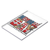 Memorial Day Honor & Remember Amerikaanse vlag Notitieboek (Linkerzijde)