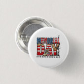 Memorial Day Honor & Remember Amerikaanse vlag Ronde Button 3,2 Cm (Voorkant /achterkant)