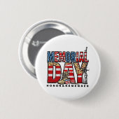Memorial Day Honor & Remember Amerikaanse vlag Ronde Button 5,7 Cm (Voorkant /achterkant)