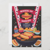 Memorial Day Hot Dogs Barbeque Party Kaart (Voorkant)