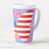 Memorial Day/Juli 4e Butterfly Latte Mok (Rechterhoek)