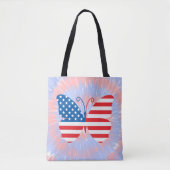 Memorial Day/Juli 4e Butterfly Tote Bag (Voorkant)
