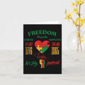 Memorial Day Juneteenth En 4 Juli  Kaart (Gele Bloem)