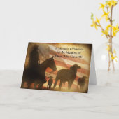 Memorial Day Kaart een moment van stilte Cowboy (Gele Bloem)