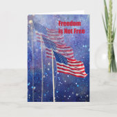 Memorial Day Kaart met drie vlaggen (Voorkant)