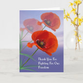 Memorial Day Kaart met papavers (Gele Bloem)