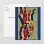 Memorial Day linten Briefkaart (Voorkant / Achterkant)