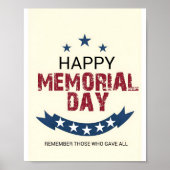 Memorial Day logo Poster (Voorkant)