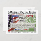 Memorial Day Martini Recept Kaart Briefkaart (Voorkant / Achterkant)