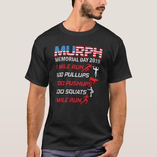 Memorial Day Murph T-Shirt Workout Shirt 2023 (Voorkant)